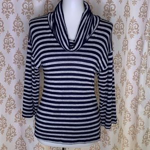 Splendid striped cowl neck sparkle shimmery top M